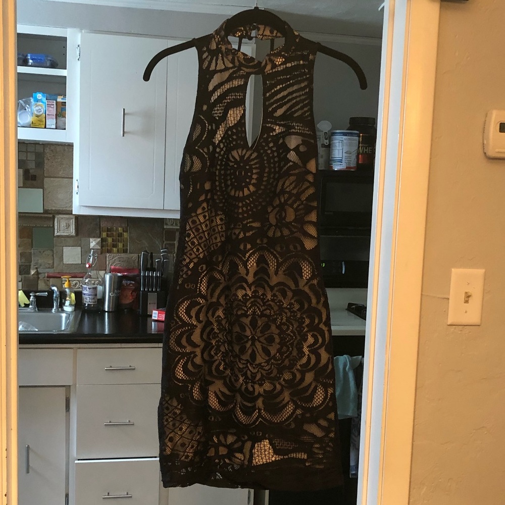 Black dress with lace